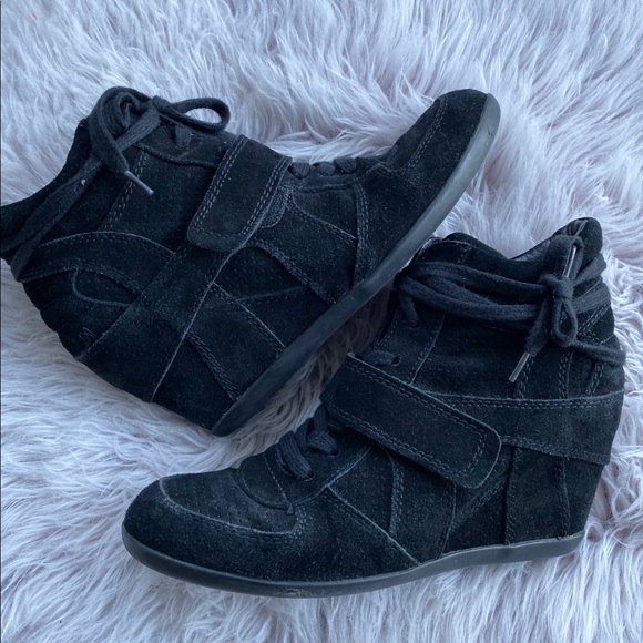 Ash Bowie Black Wedge Sneakers 40 - Picture 3 of 13